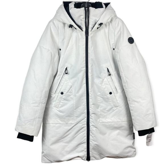 NWT * NOIZE Insulated Hooded Parka Jacket in Winter White - Picture 2 of 15